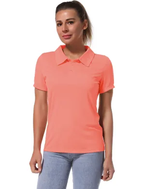 Short Sleeve Slim Fit Polo Shirt coral_Gym