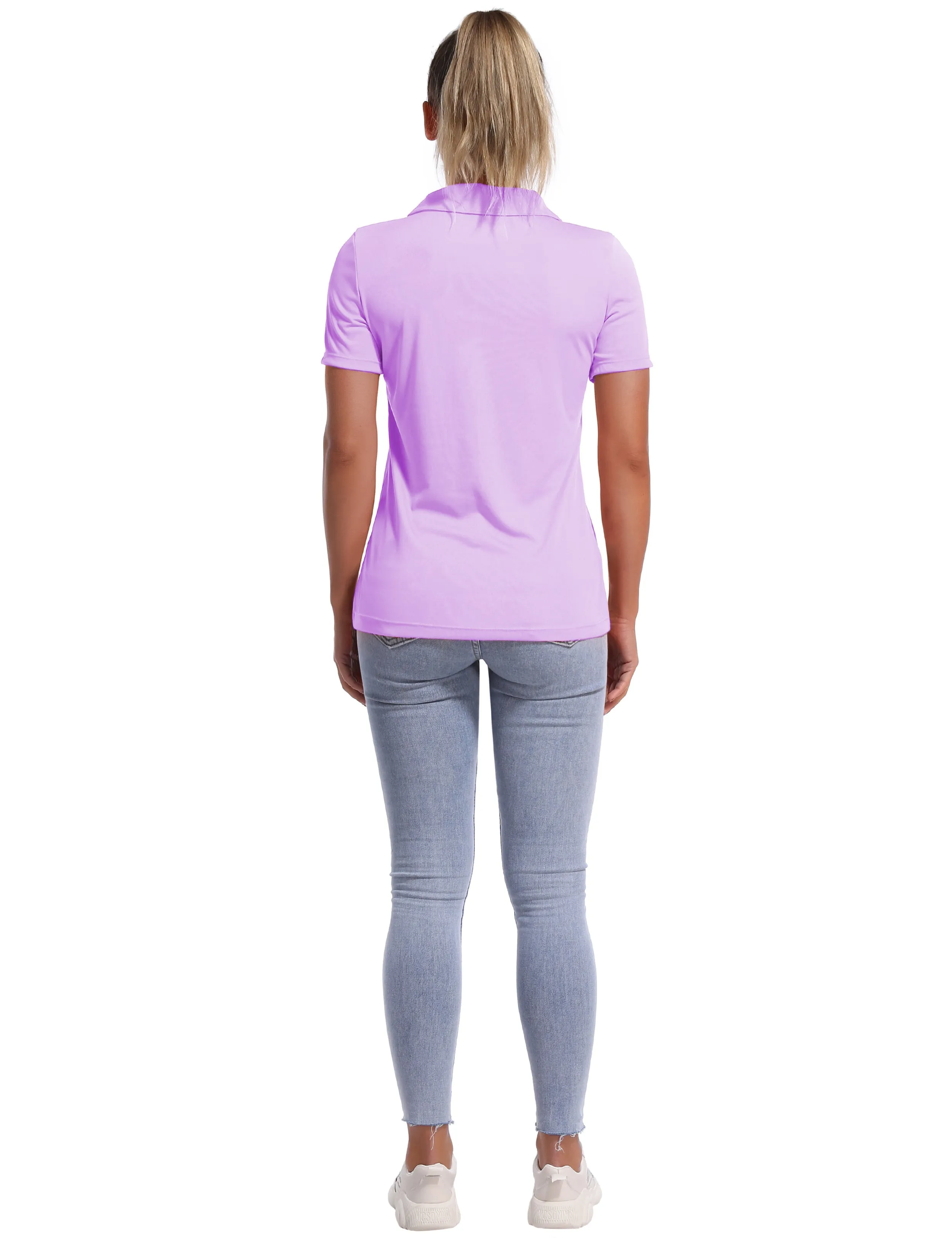 Short Sleeve Slim Fit Polo Shirt purple_Biking