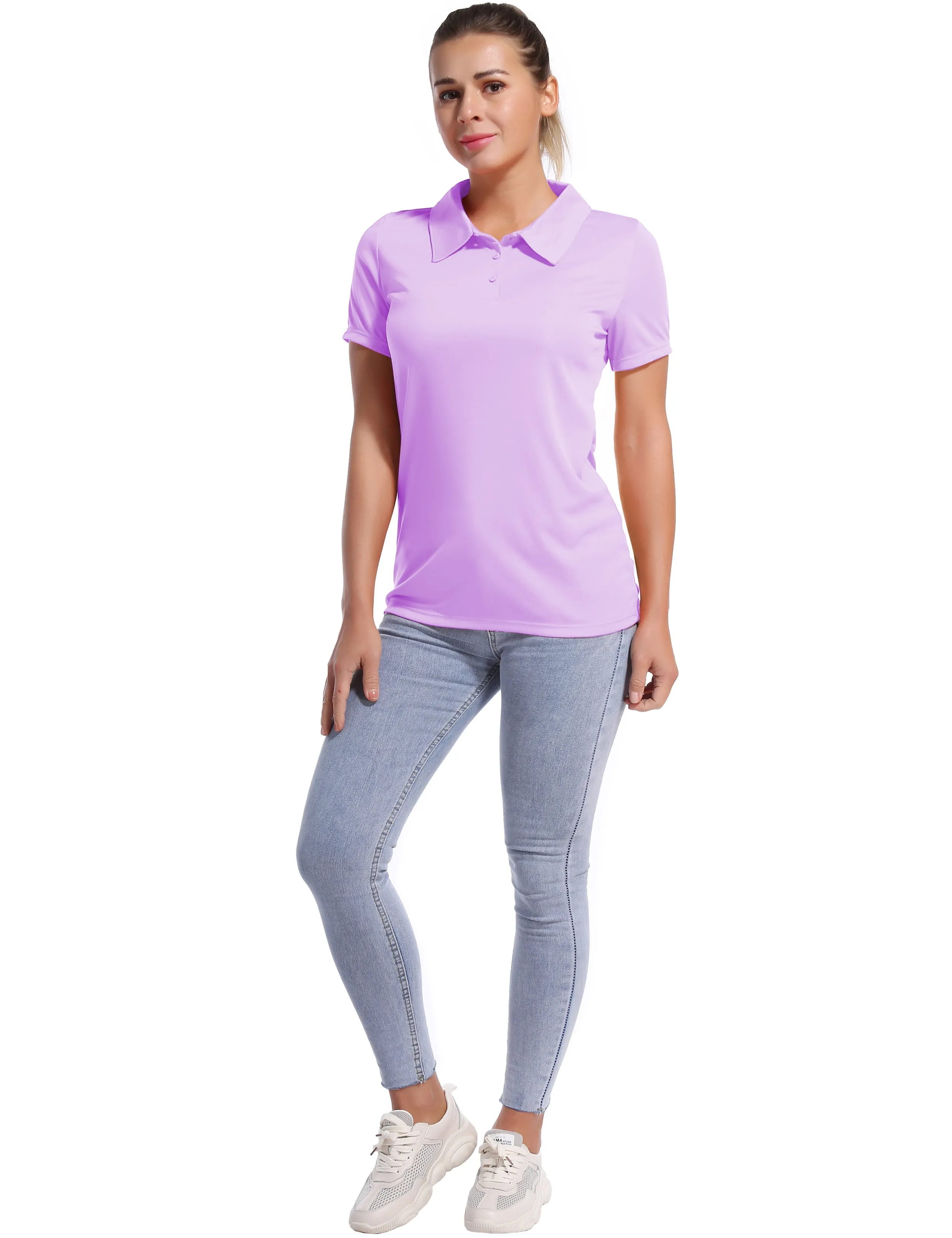 Short Sleeve Slim Fit Polo Shirt purple_Gym