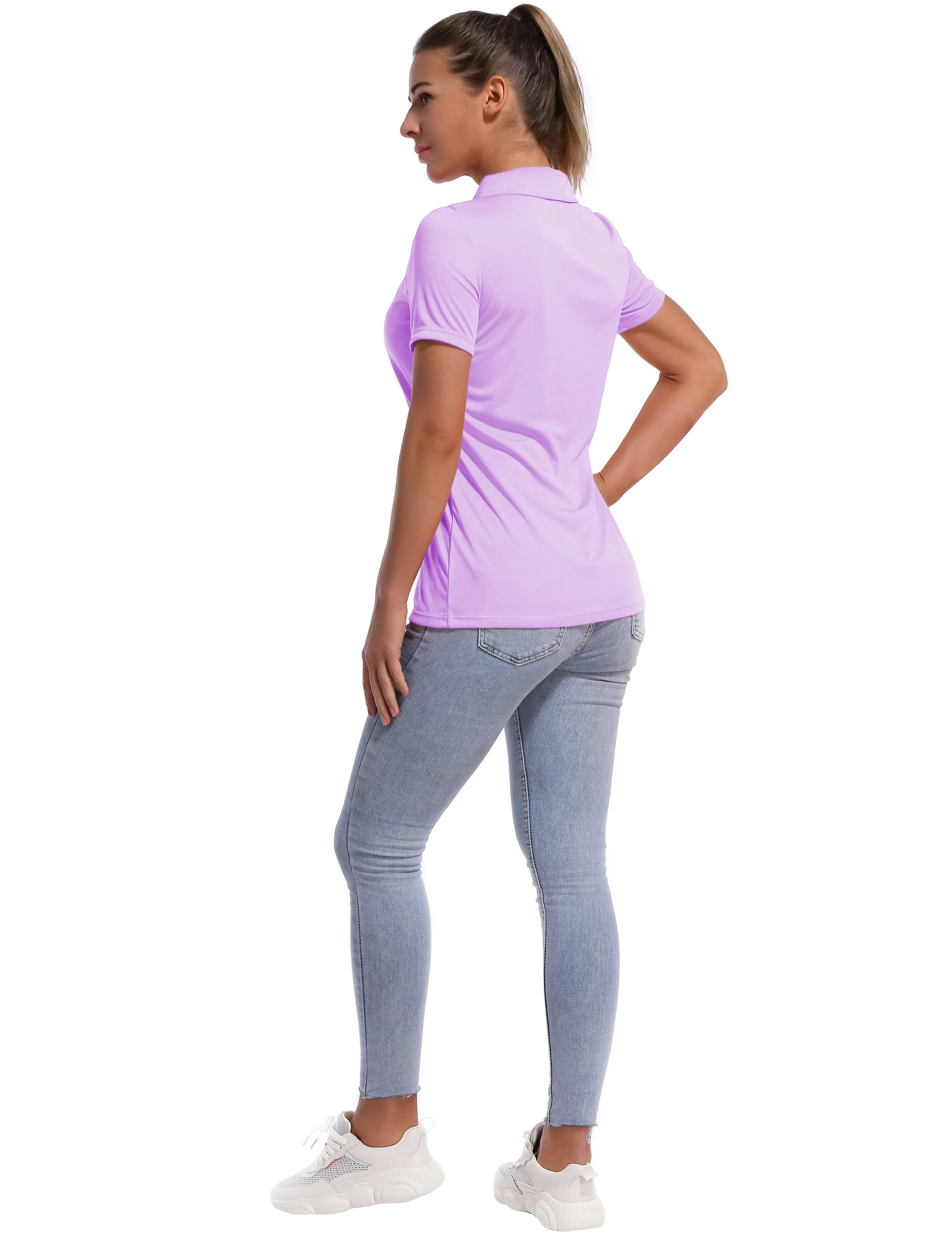 Short Sleeve Slim Fit Polo Shirt purple_Jogging