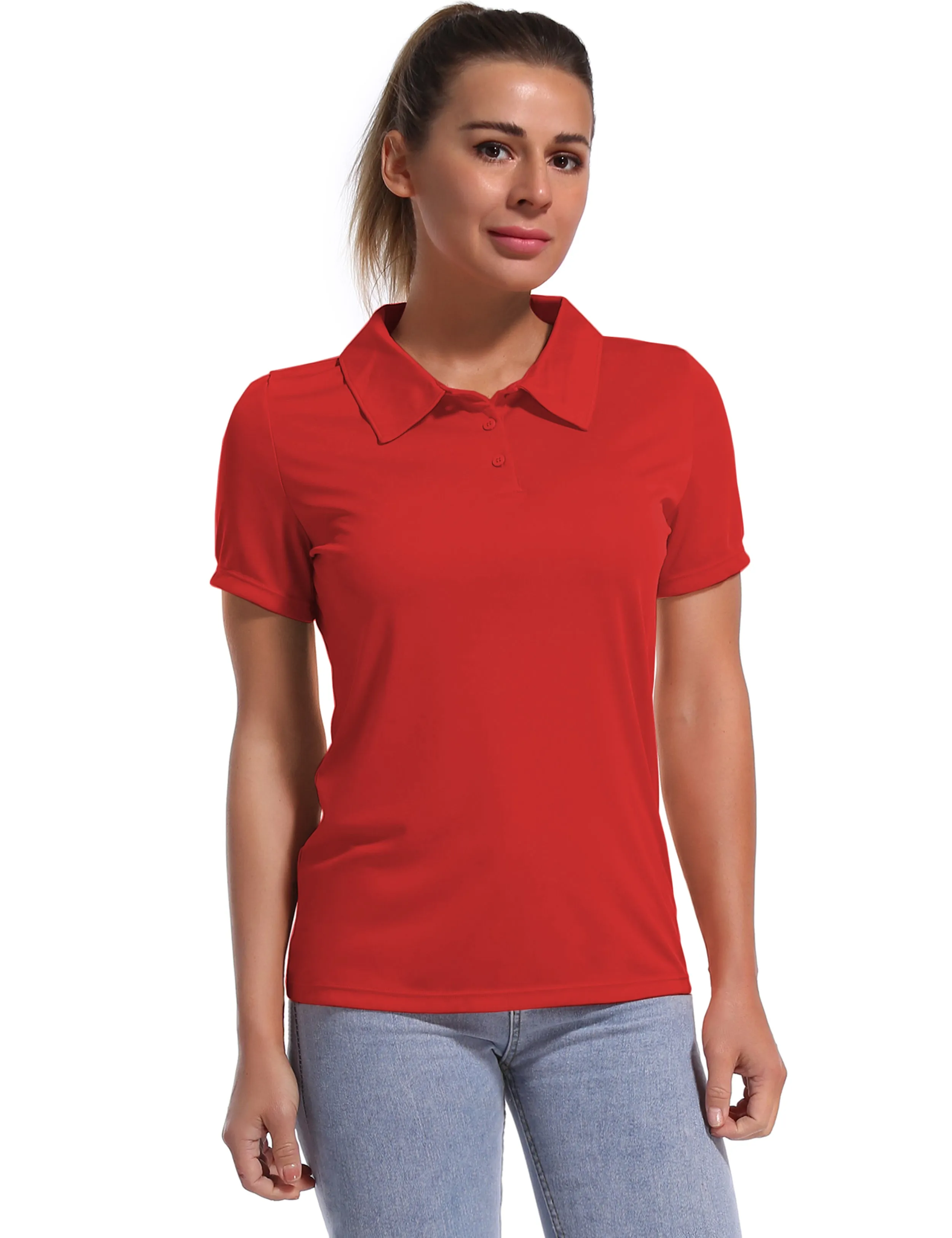 Short Sleeve Slim Fit Polo Shirt red_Running