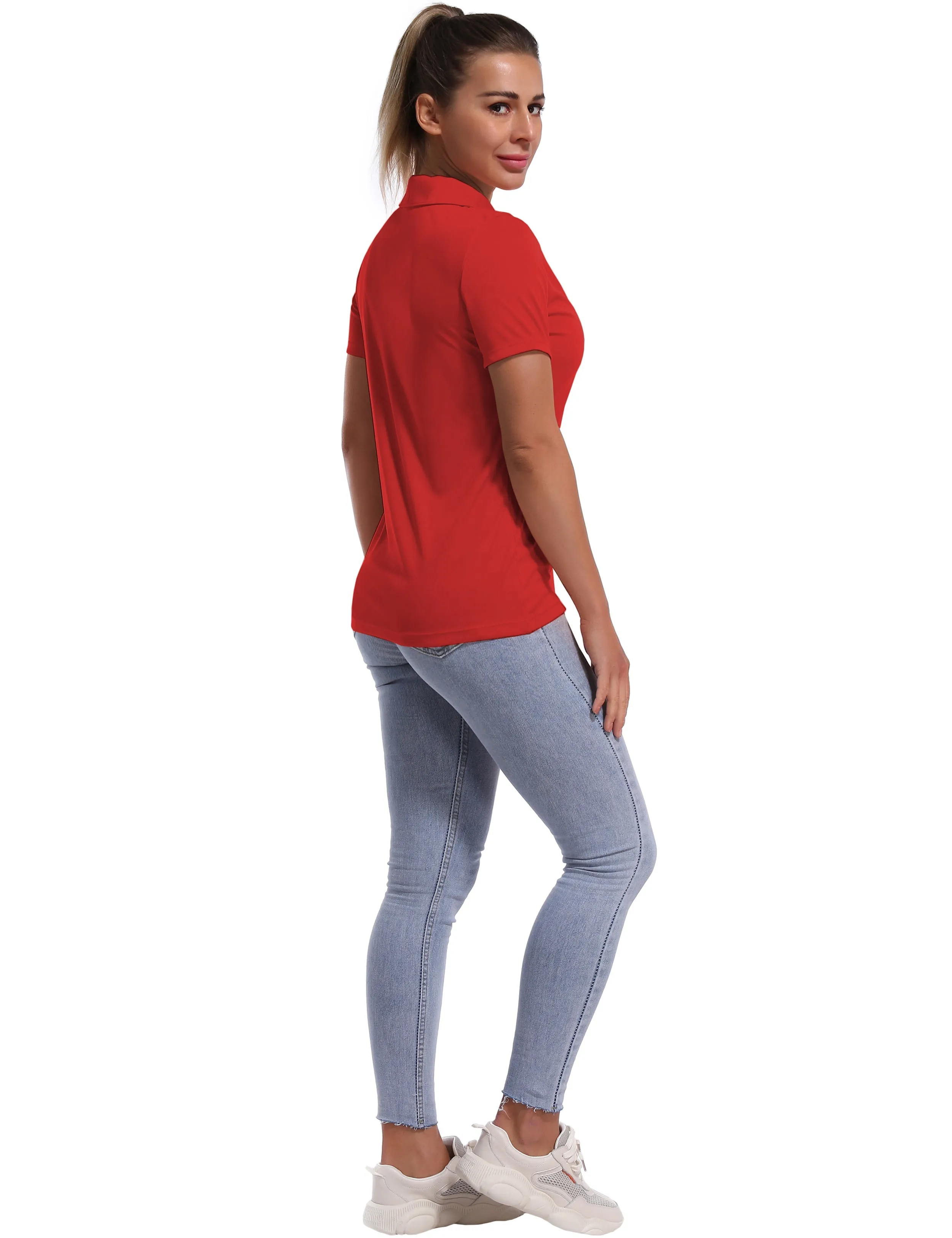 Short Sleeve Slim Fit Polo Shirt red_Running
