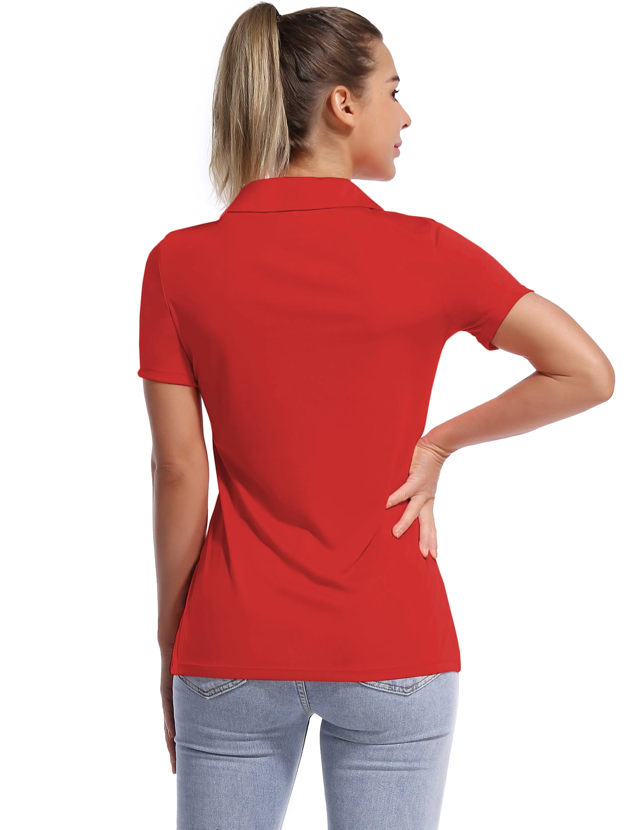 Short Sleeve Slim Fit Polo Shirt red_Running