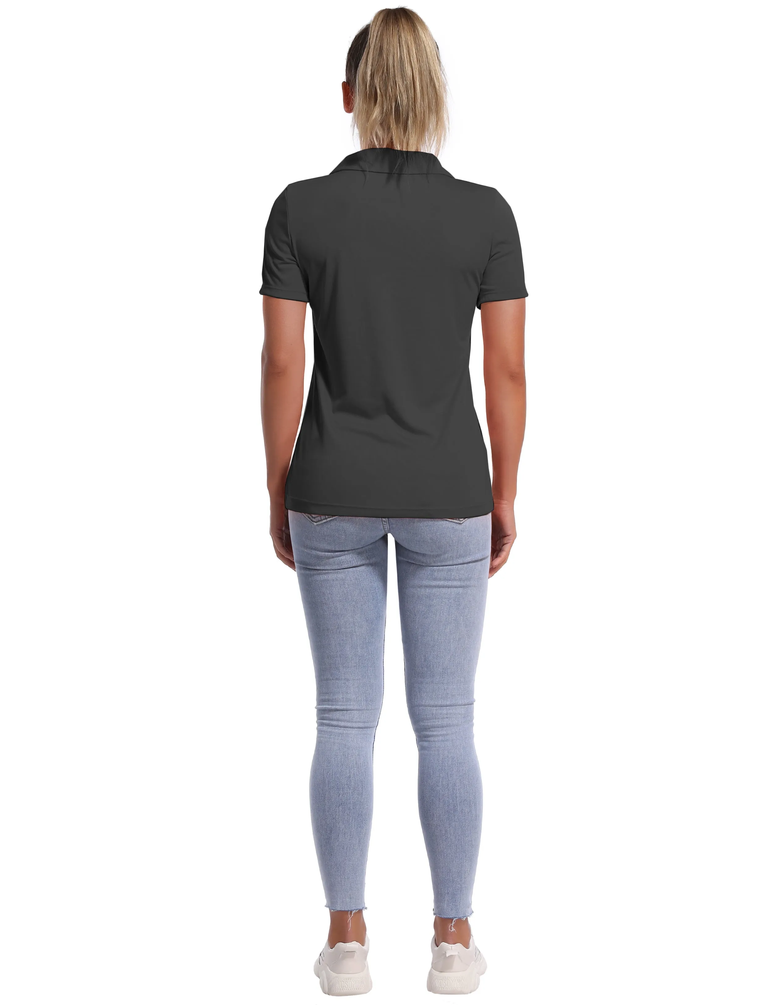 Short Sleeve Slim Fit Polo Shirt shadowcharcoal_Gym