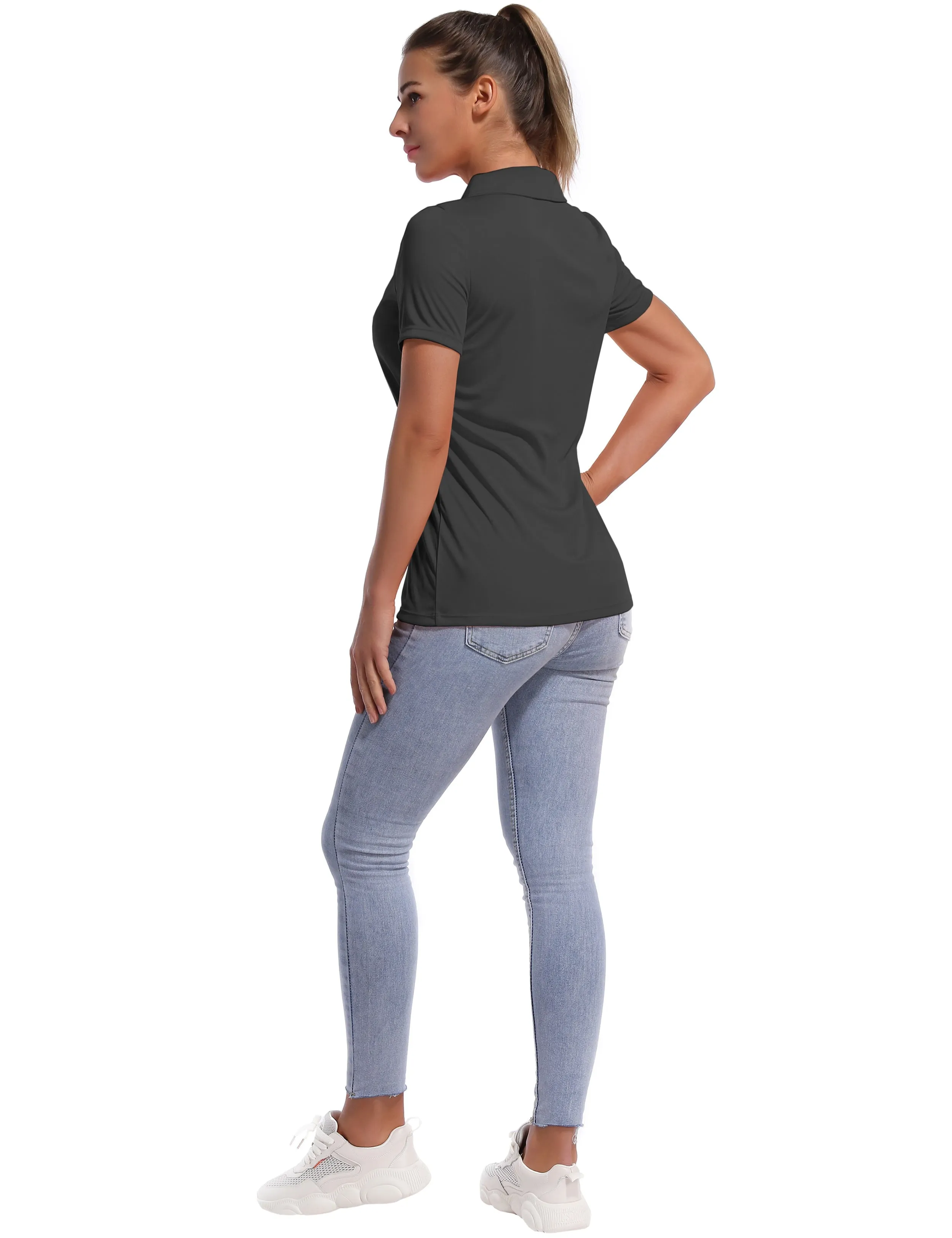 Short Sleeve Slim Fit Polo Shirt shadowcharcoal_Running