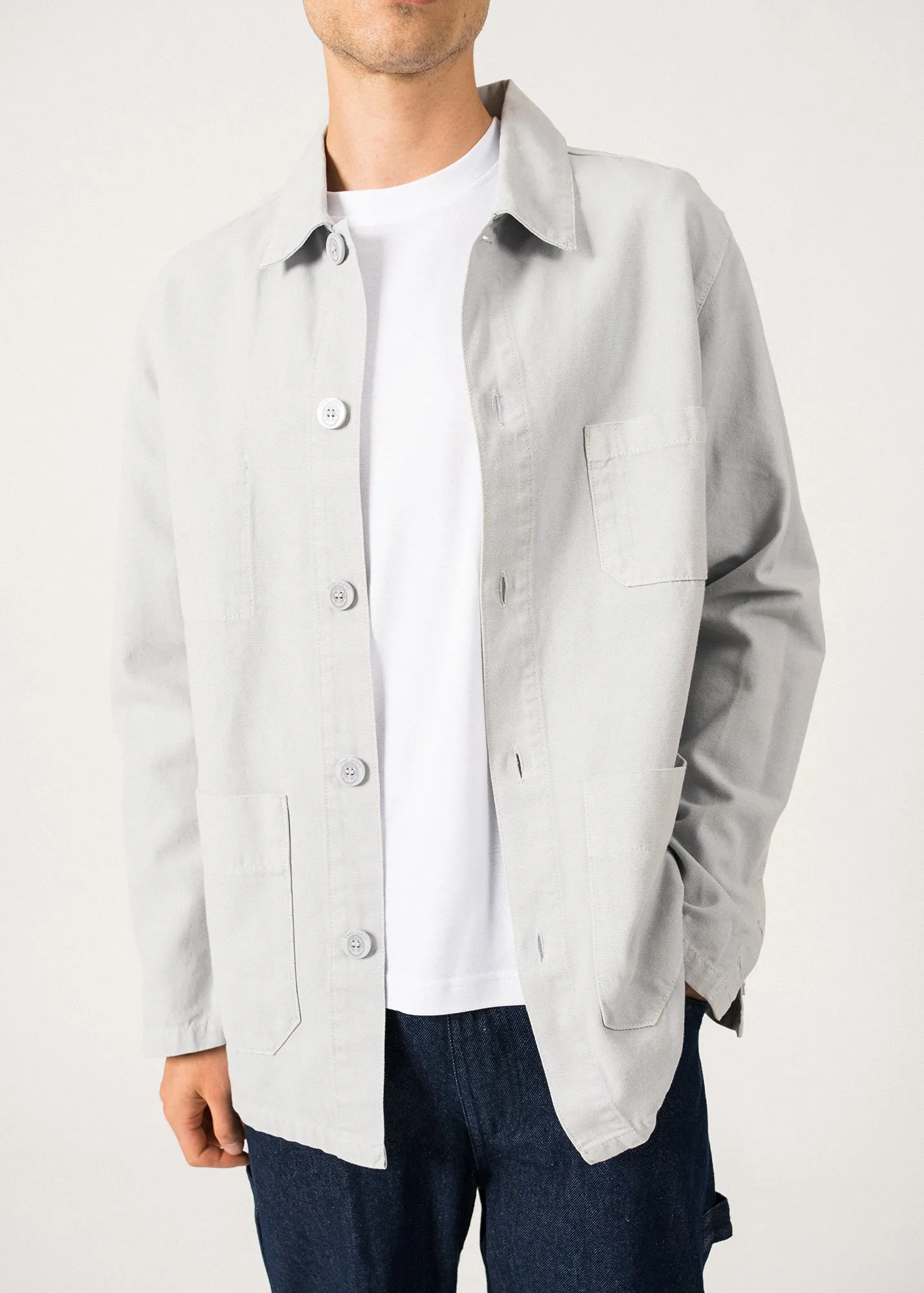 SIROCCO II - Navy French Chore Jacket | Workwear Cotton Canvas | Unisex Fit (GRAY)