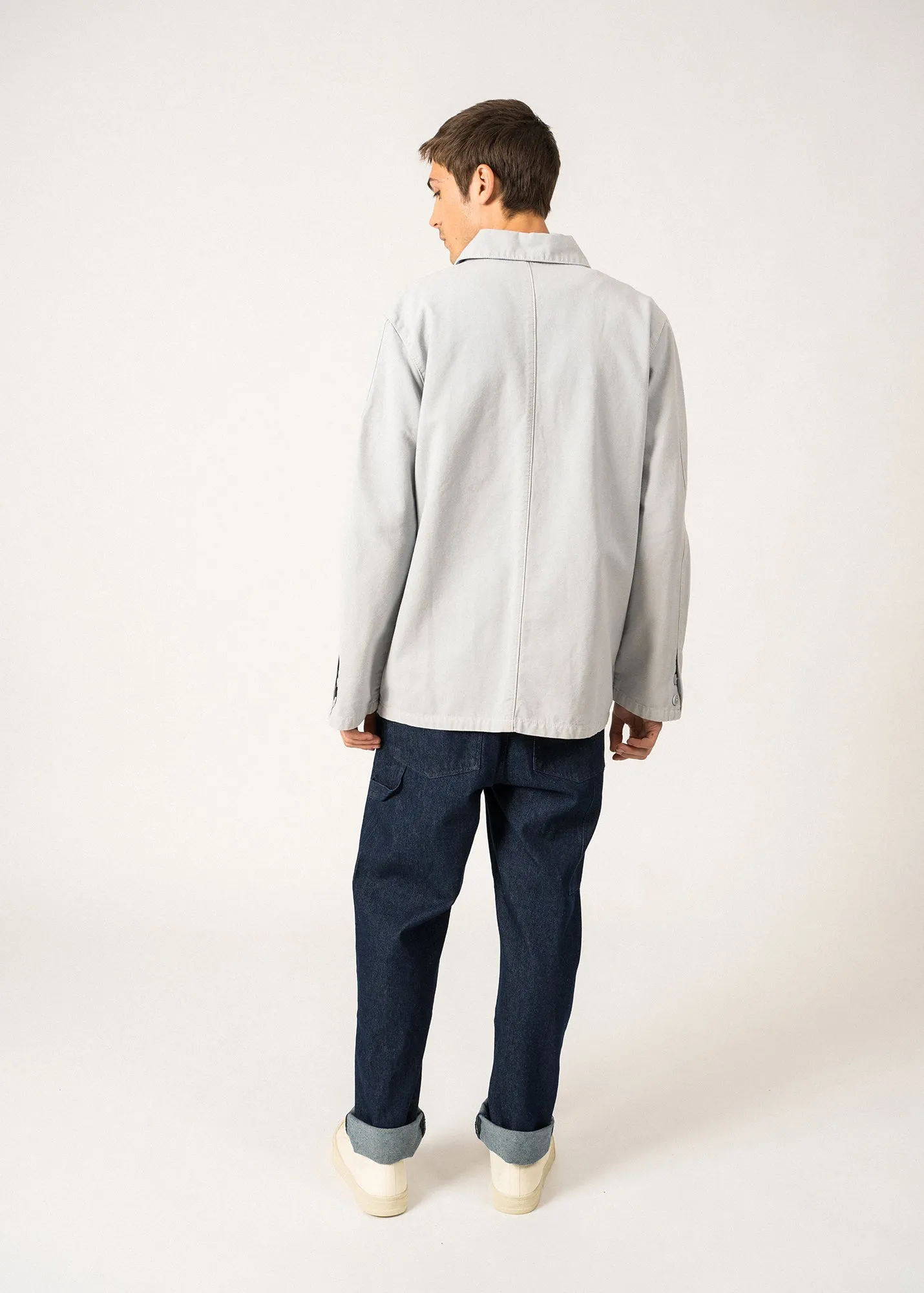 SIROCCO II - Navy French Chore Jacket | Workwear Cotton Canvas | Unisex Fit (GRAY)