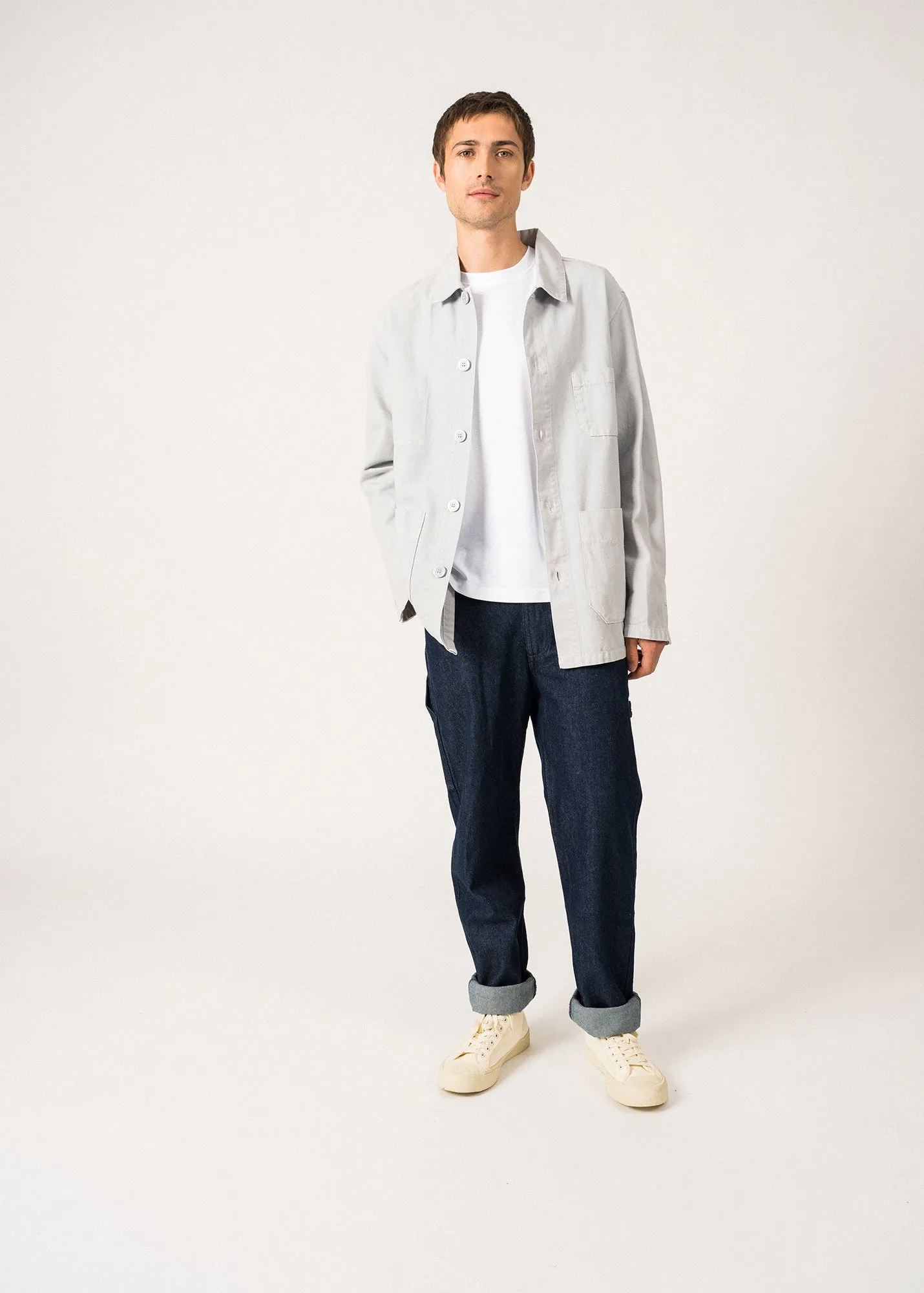 SIROCCO II - Navy French Chore Jacket | Workwear Cotton Canvas | Unisex Fit (GRAY)