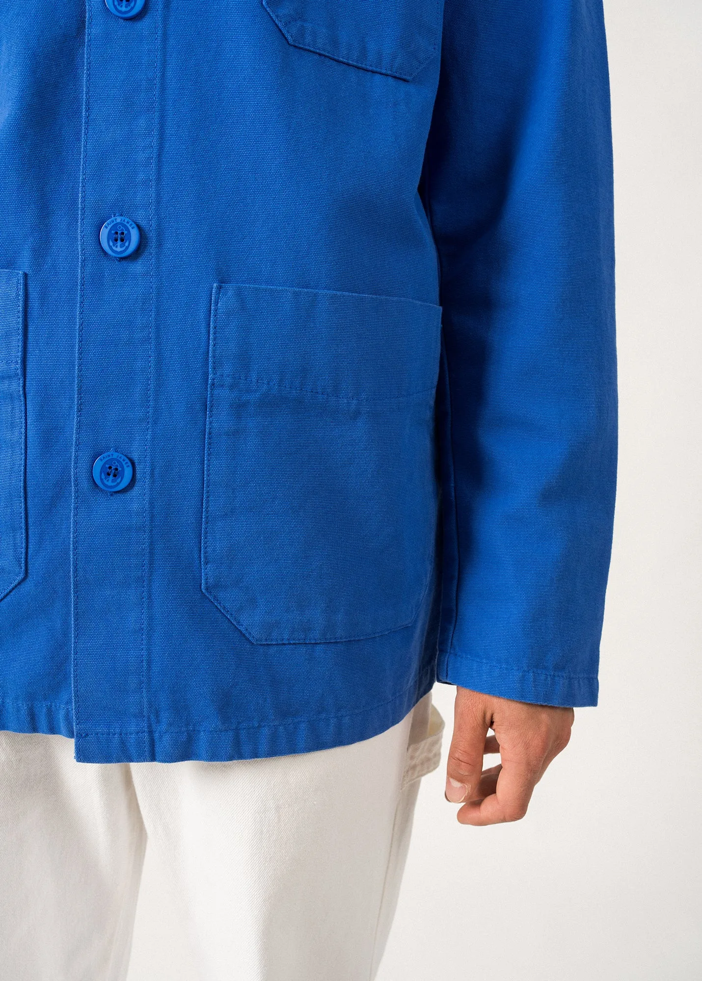 SIROCCO II - Navy French Chore Jacket | Workwear Cotton Canvas | Unisex Fit (MER BLUE)