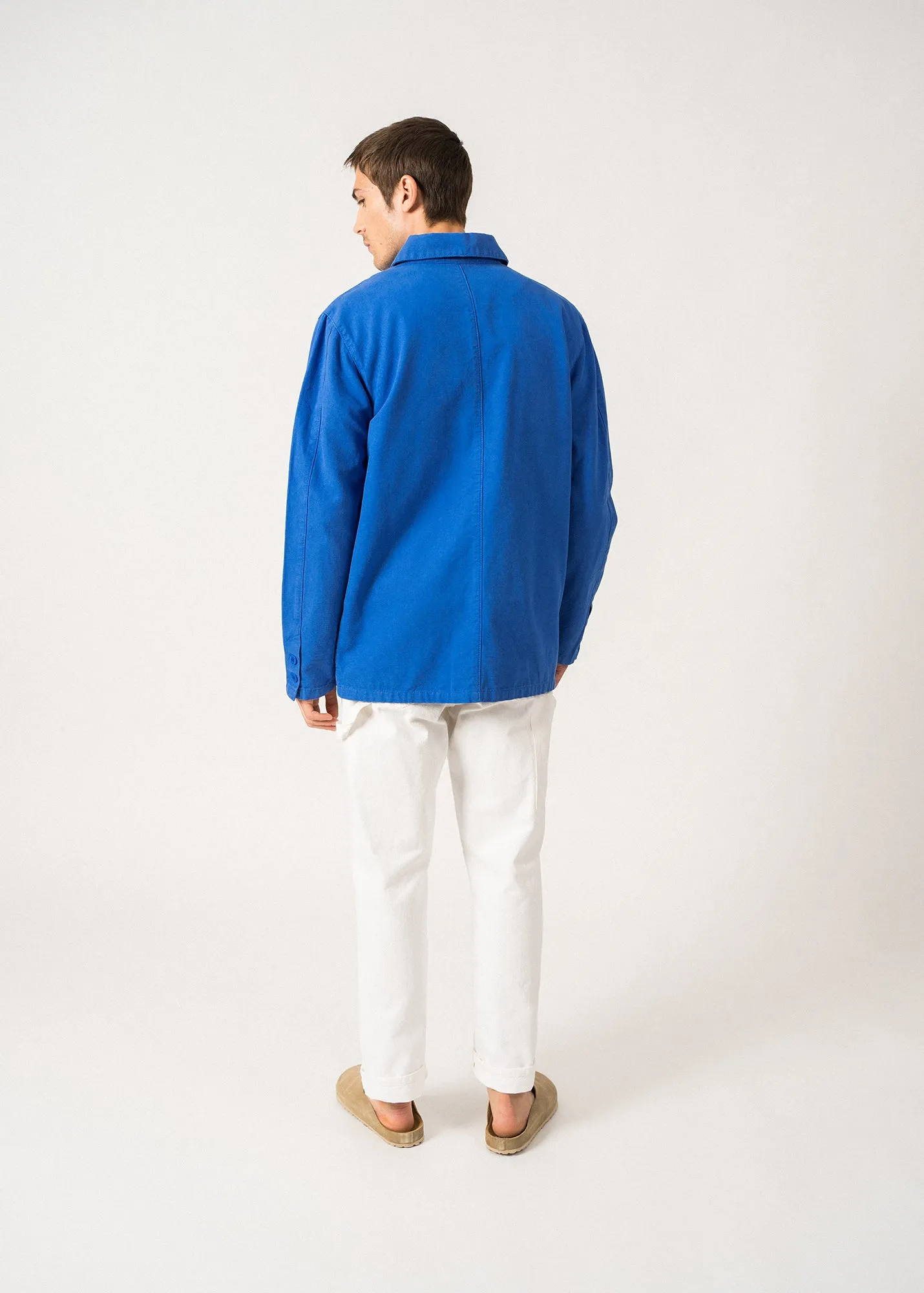 SIROCCO II - Navy French Chore Jacket | Workwear Cotton Canvas | Unisex Fit (MER BLUE)