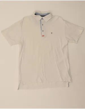 SLAM Mens Polo Shirt Medium White Cotton