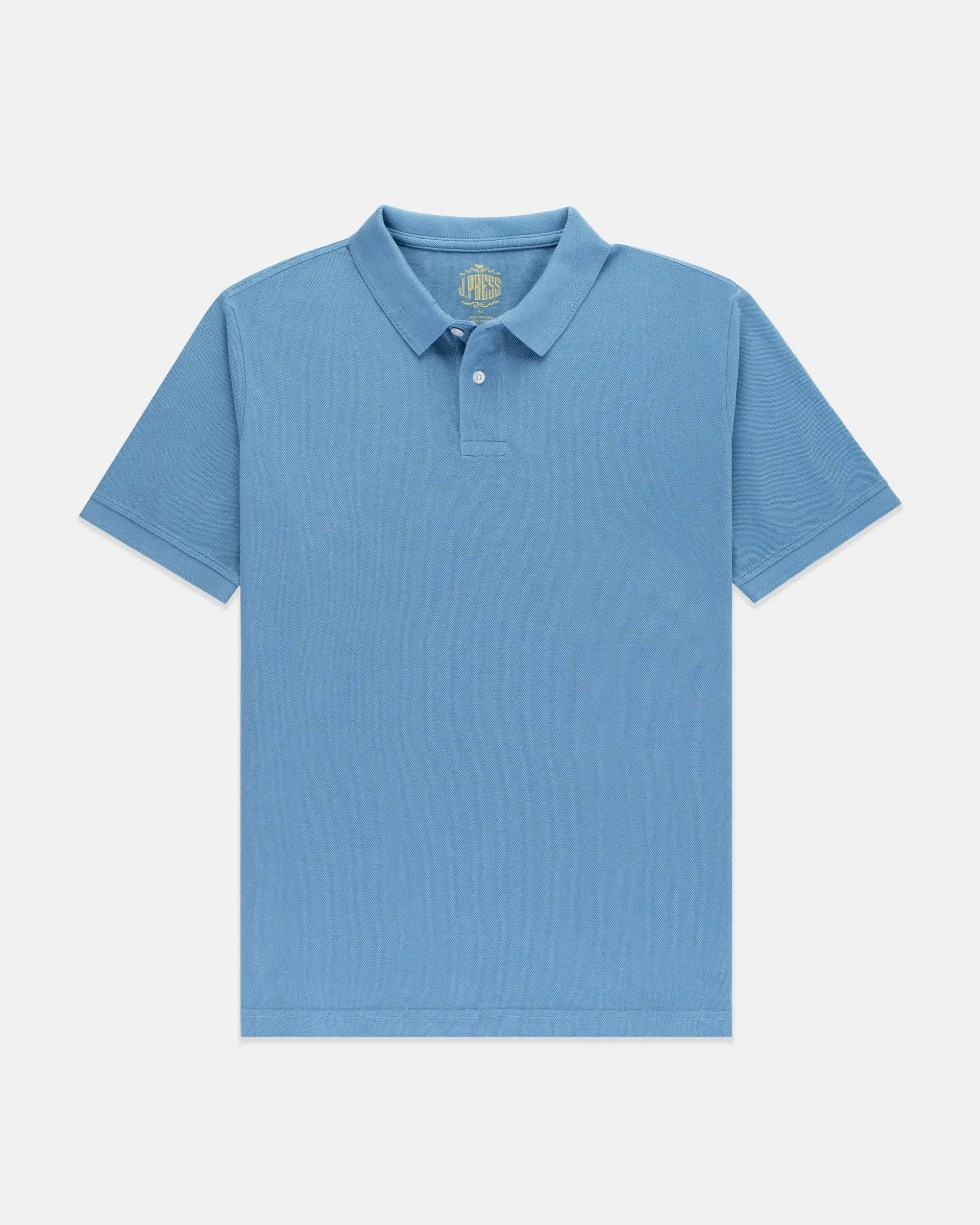 SLATE BLUE SOLID PIQUE POLO