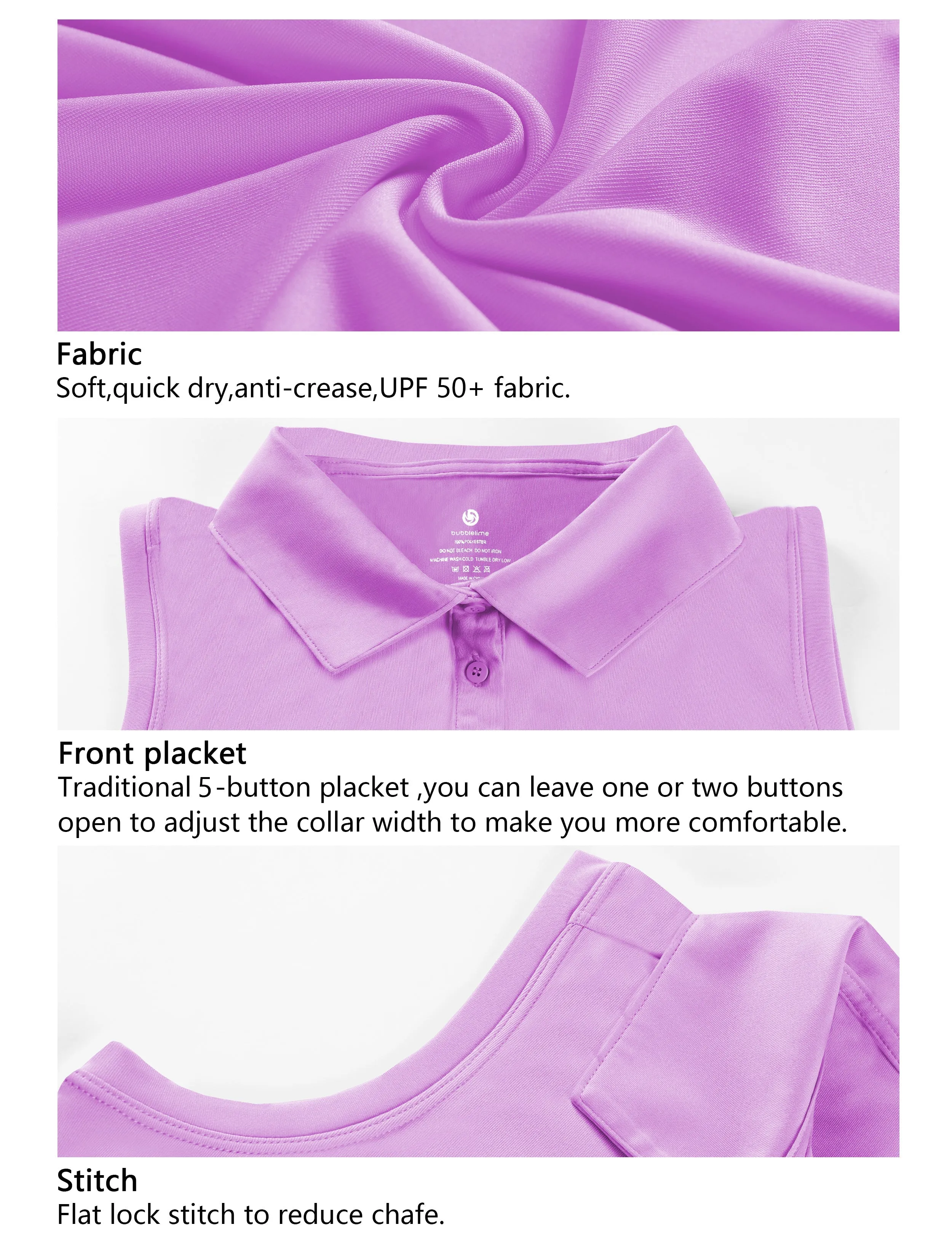 Sleeveless Slim Fit Polo Shirt purple_Running