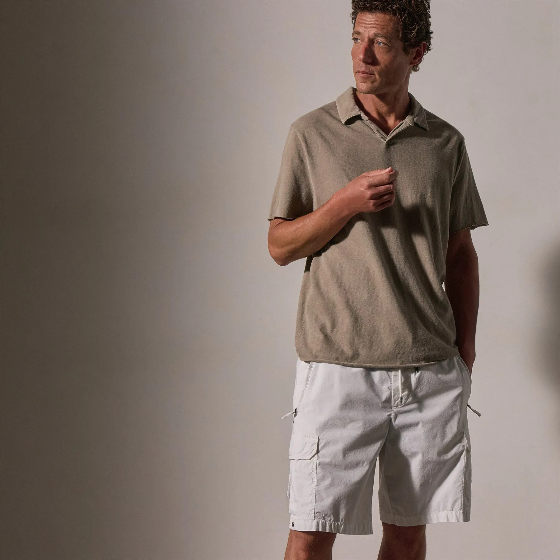 Slub Jersey Polo - Overcast Pigment