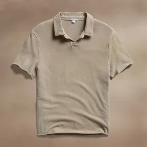 Slub Jersey Polo - Overcast Pigment