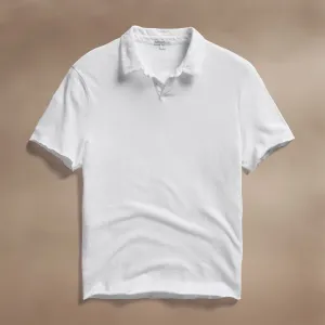 Slub Jersey Polo - White