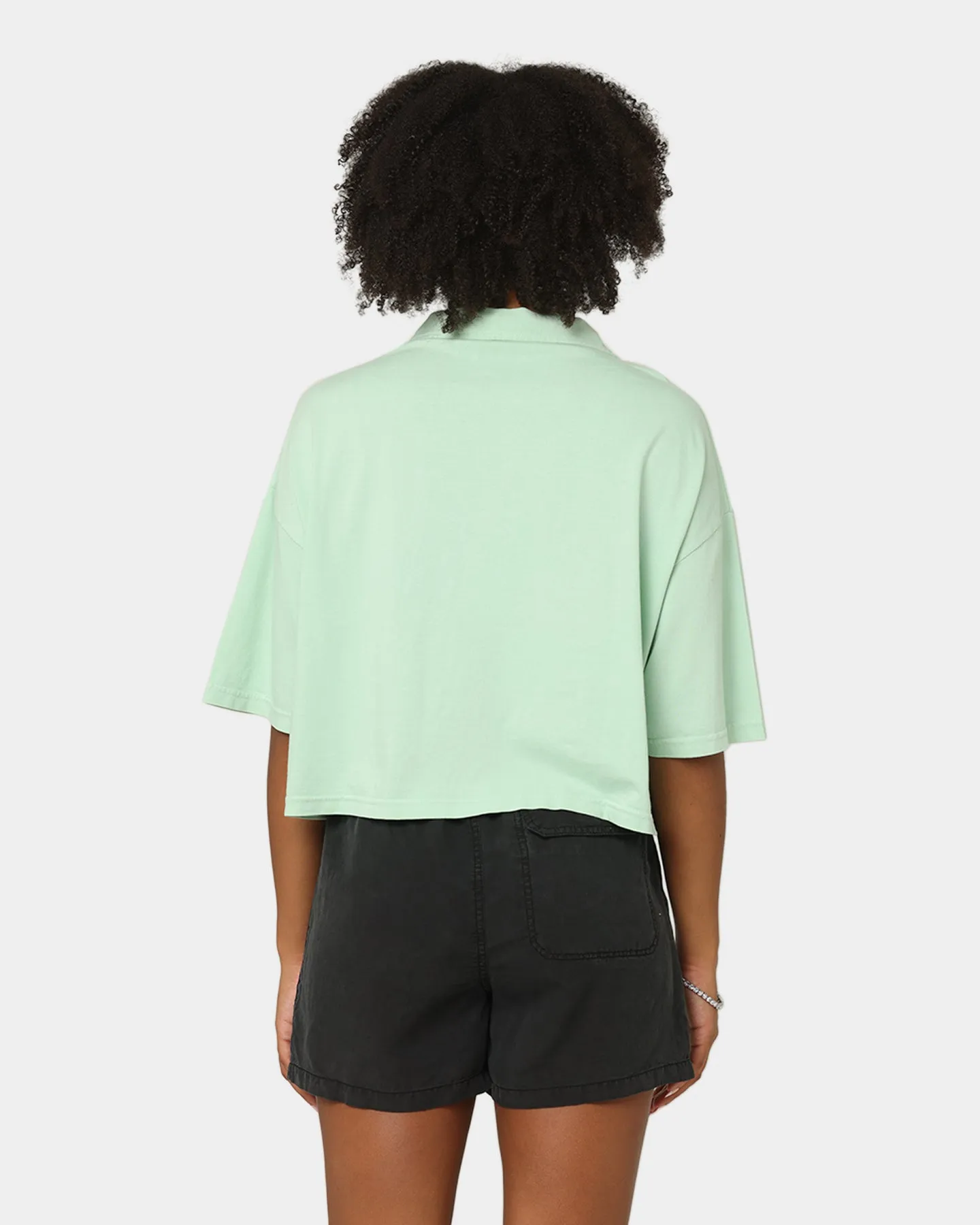 Stussy Women's Woodland Rugby Short Sleeve T-Shirt Sage