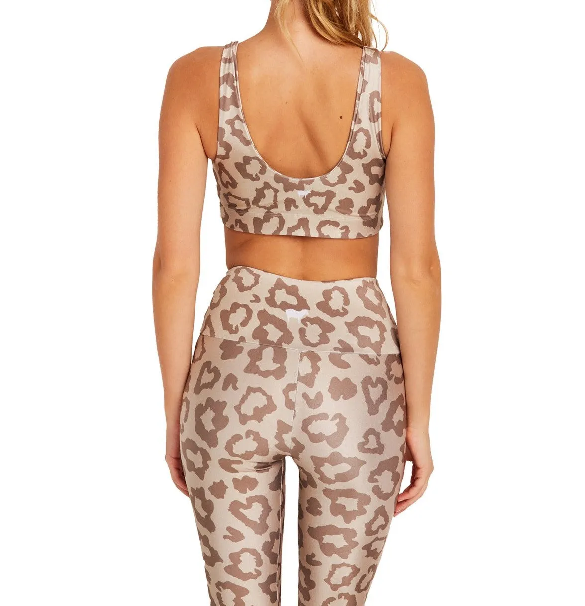 Tan Leopard Sports U Bra