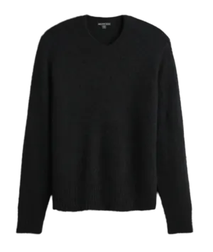 Textured Cashmere V-Neck