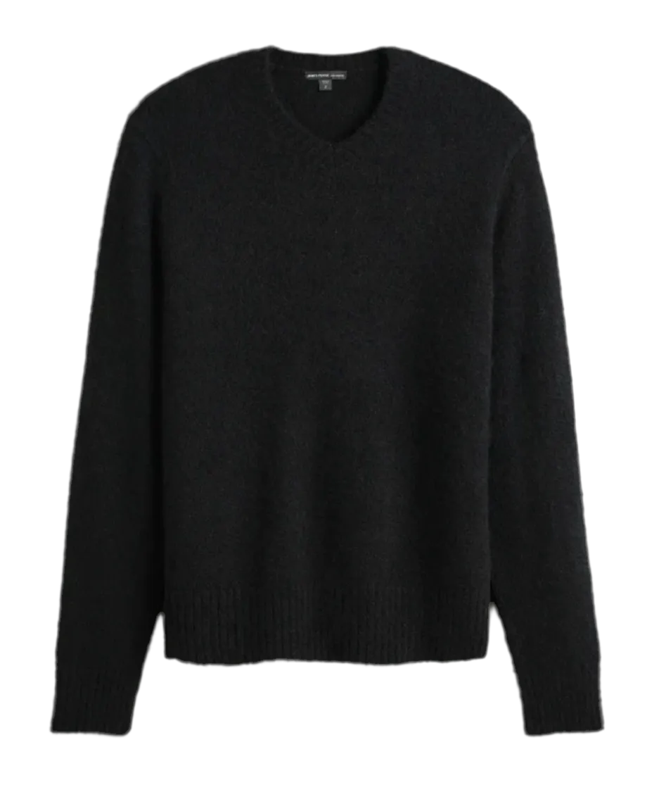Textured Cashmere V-Neck