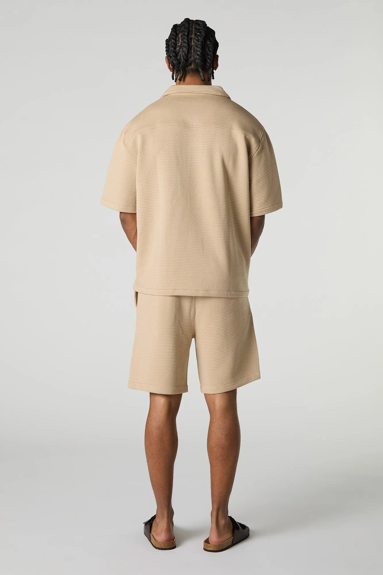 Textured Drawstring Short