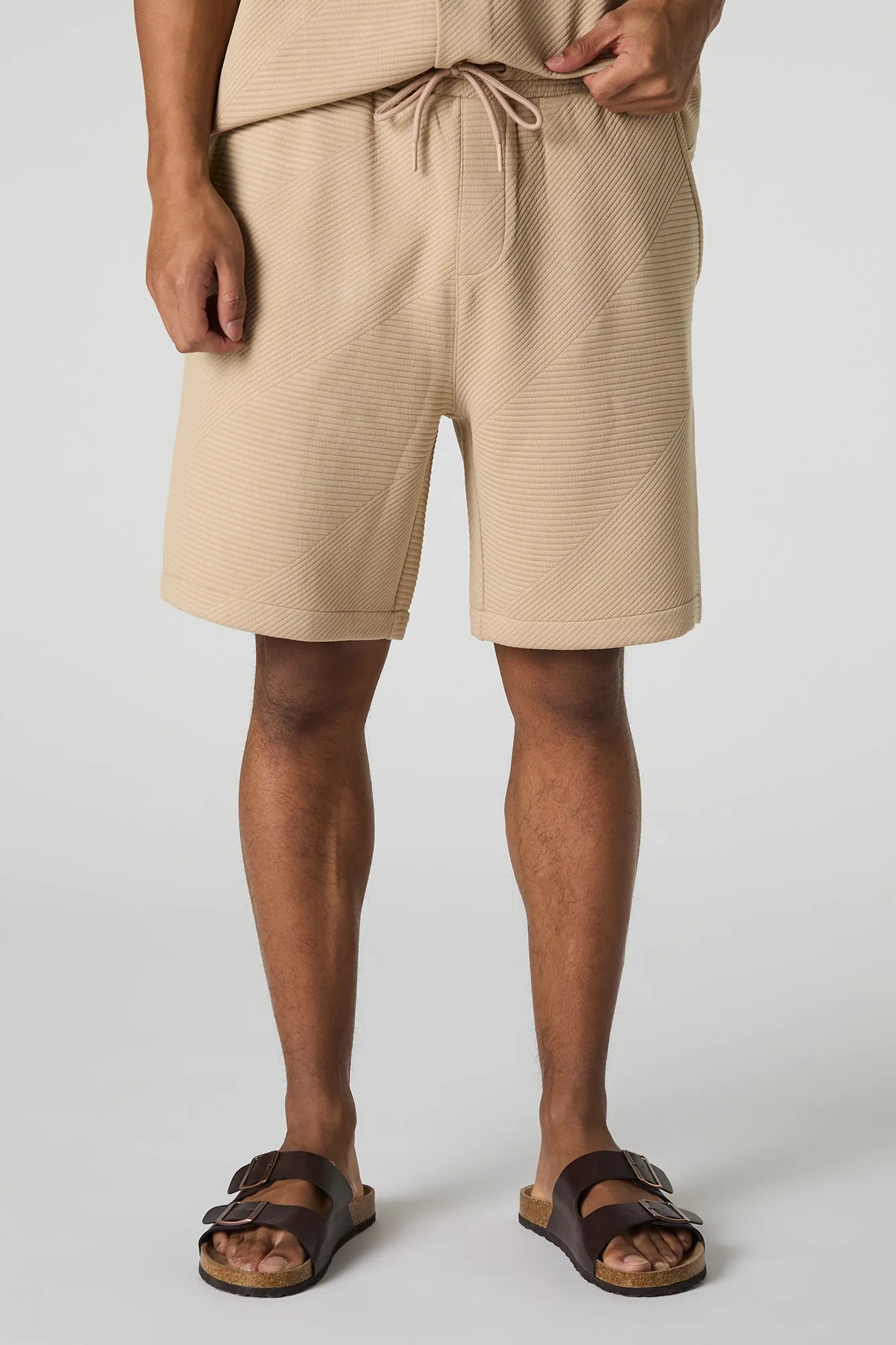 Textured Drawstring Short