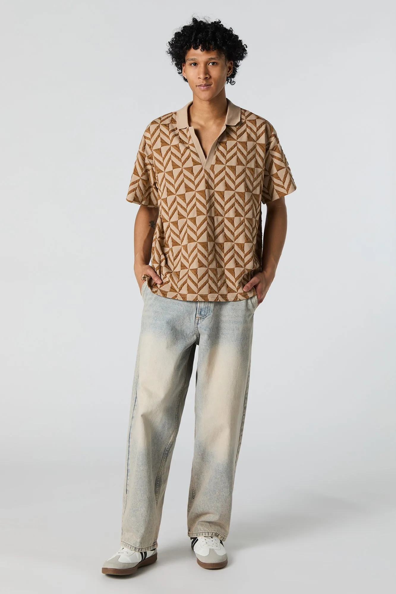 Textured Jacquard Polo