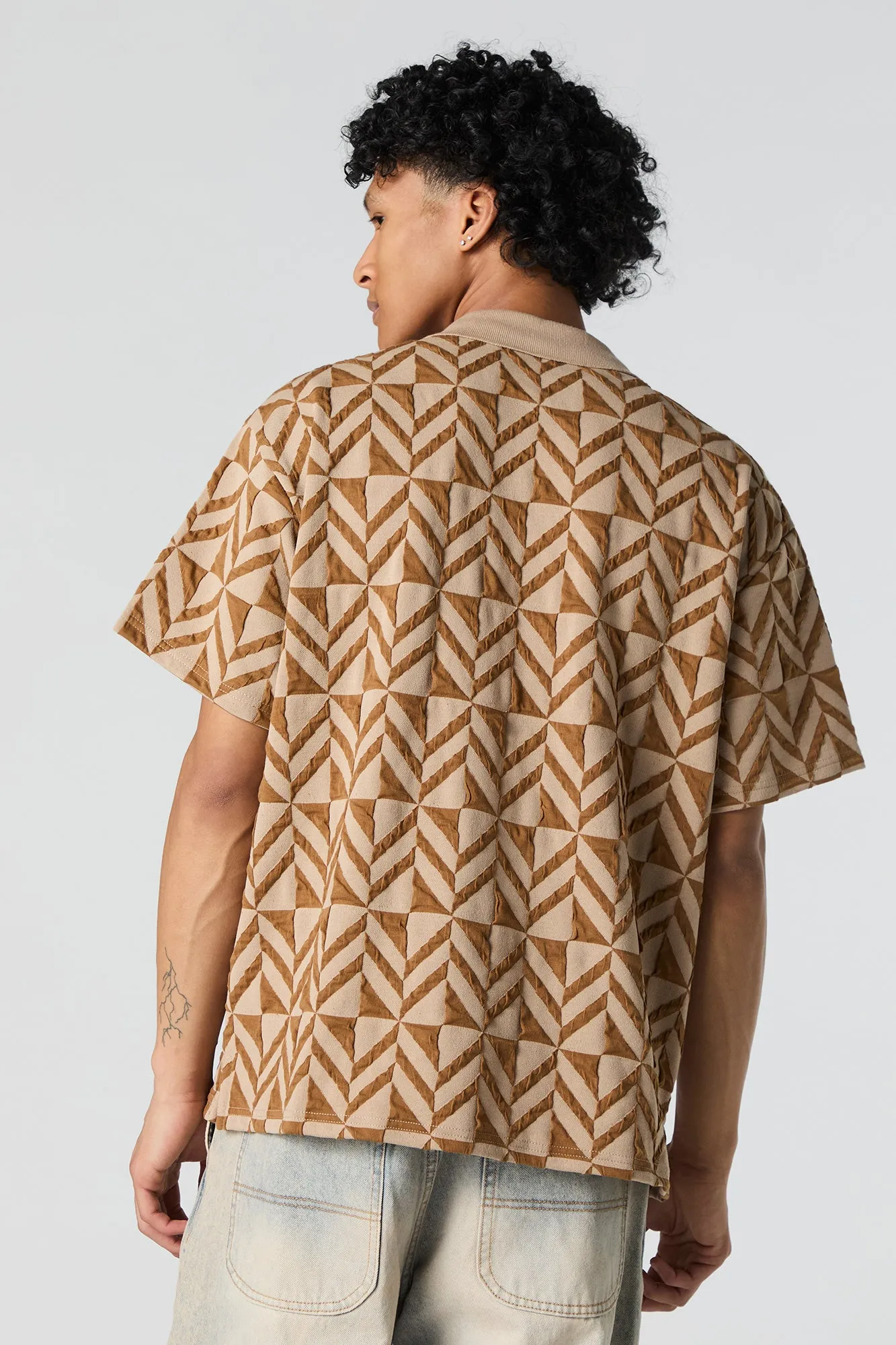 Textured Jacquard Polo