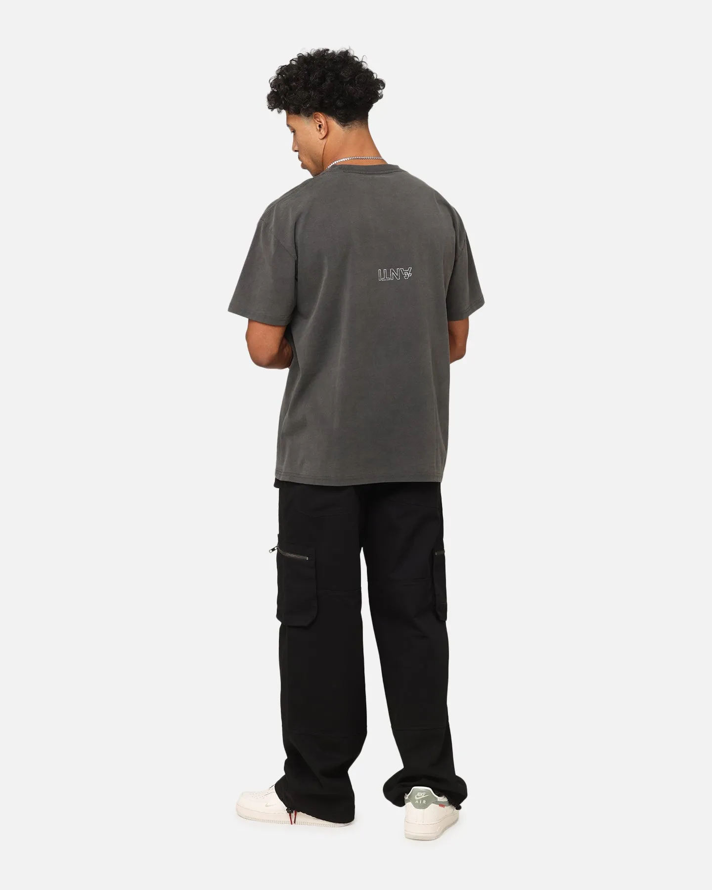 The Anti Order Oni Mask Boxy T-Shirt Black Wash