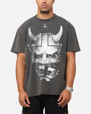 The Anti Order Oni Mask Boxy T-Shirt Black Wash