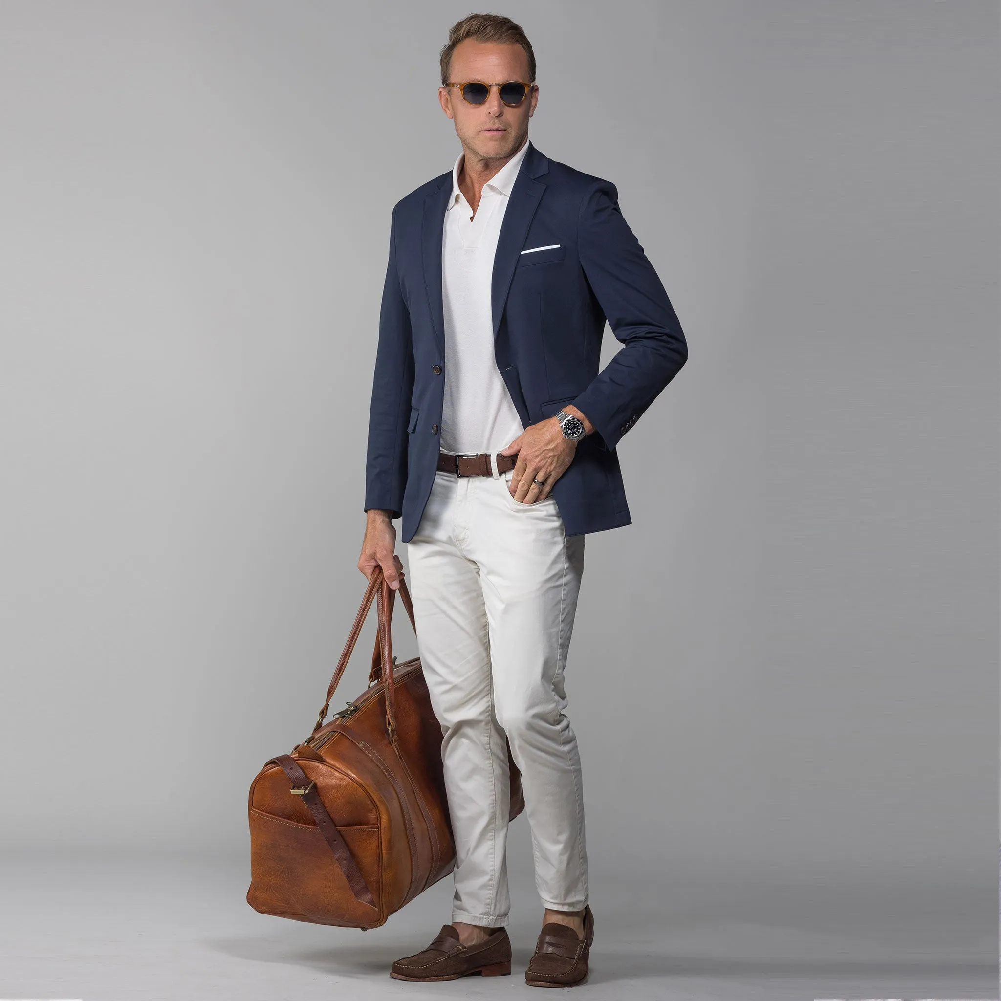 The Maranello Cotton & Silk Buttonless Polo Sand - Tailored Fit