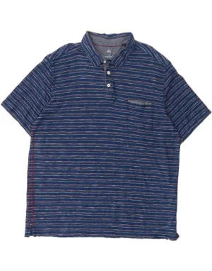 TOMMY BAHAMA Mens Polo Shirt 2XL Navy Blue Striped Cotton