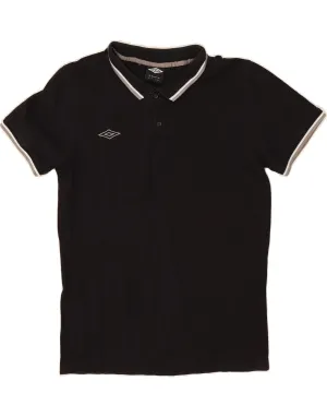 UMBRO Mens Polo Shirt Medium Black Cotton