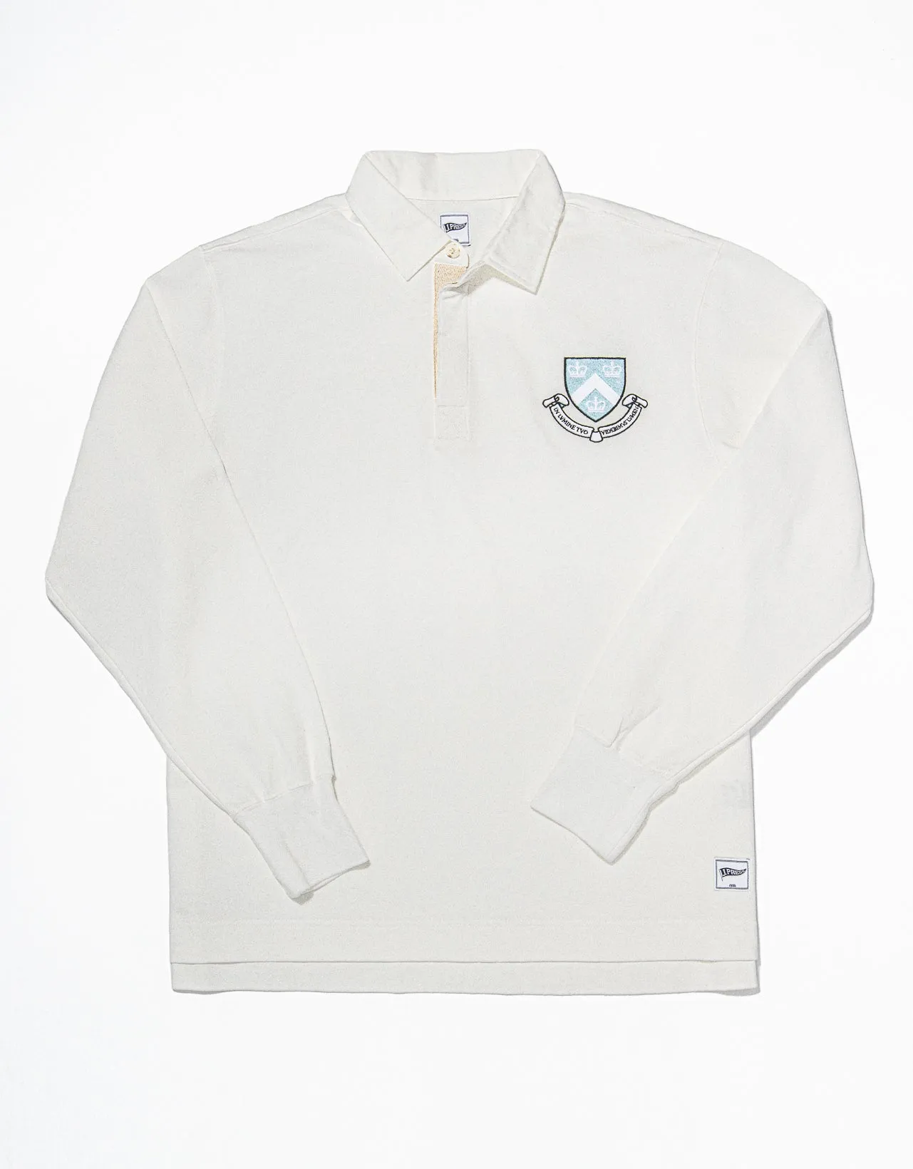 WHITE COLUMBIA CREST RUGBY SHIRT