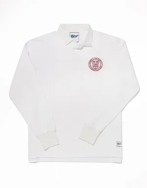 WHITE CORNELL CREST RUGBY SHIRT