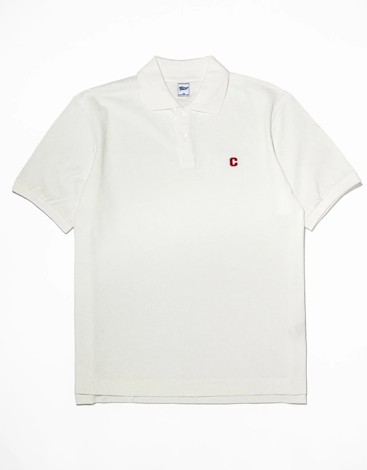WHITE CORNELL "C" POLO SHIRT