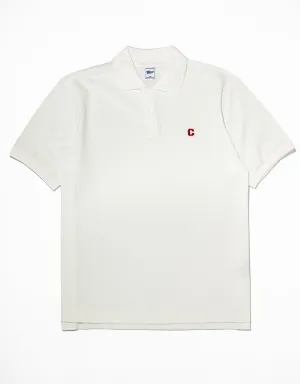 WHITE CORNELL "C" POLO SHIRT