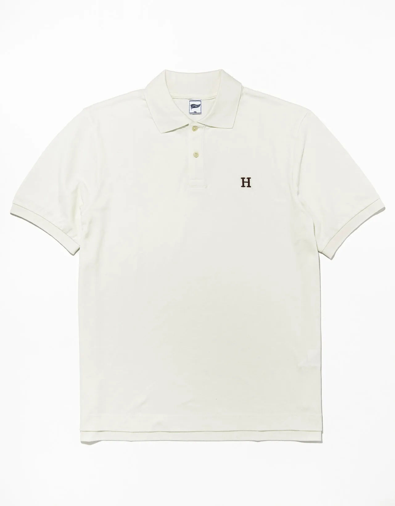 WHITE HARVARD "H" POLO SHIRT