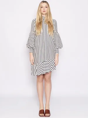 White Straight Collar Dress