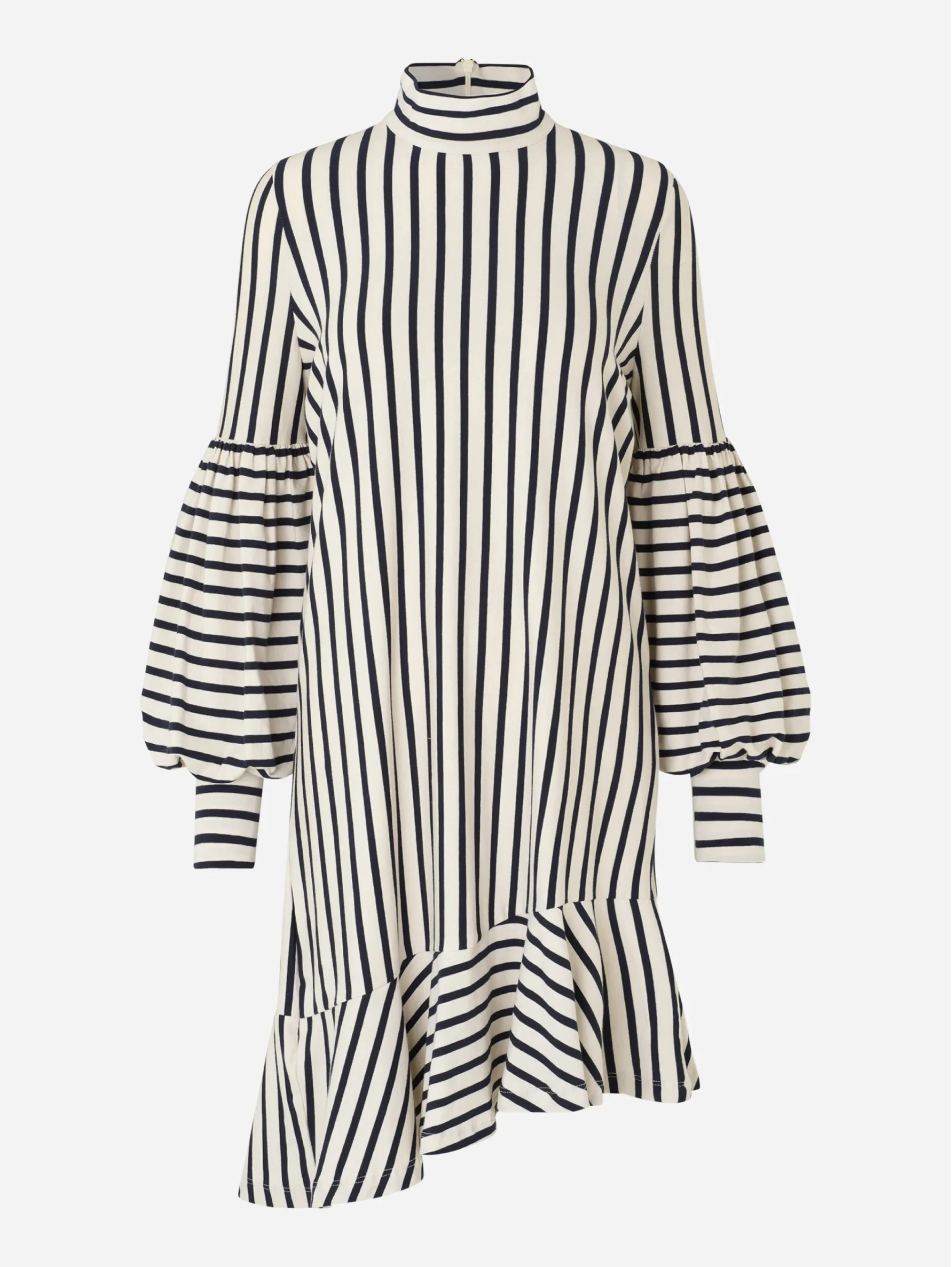 White Straight Collar Dress