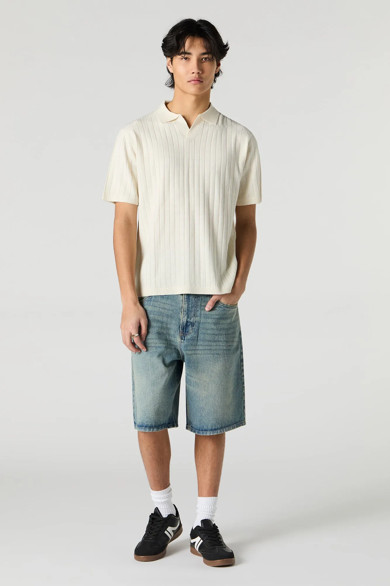 Wide Ribbed Polo