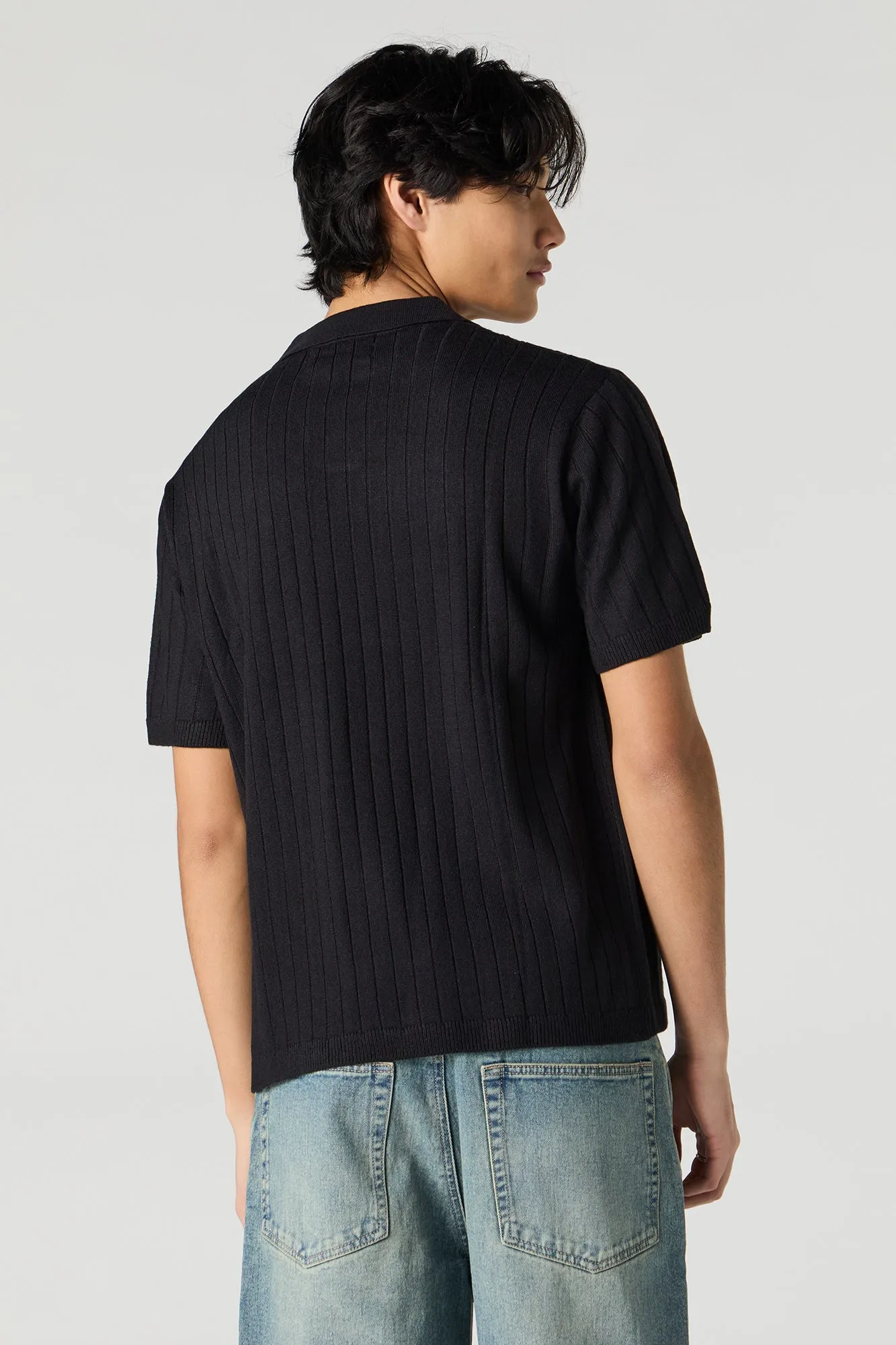 Wide Ribbed Polo