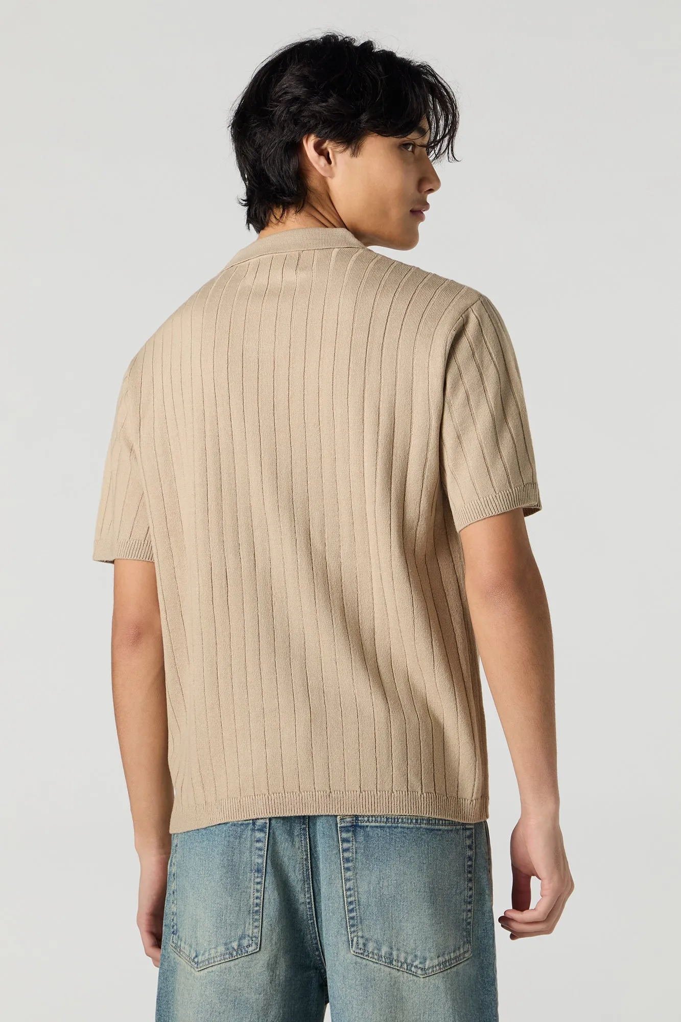 Wide Ribbed Polo