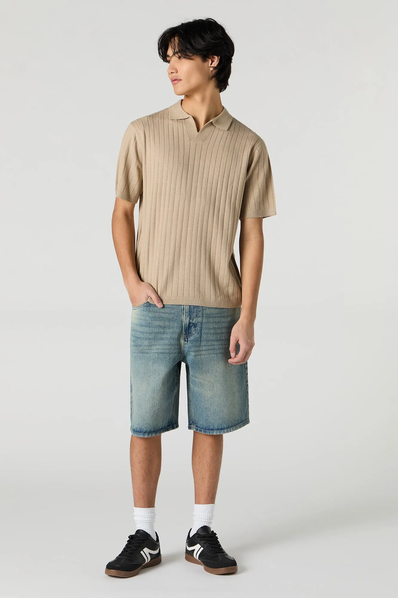 Wide Ribbed Polo