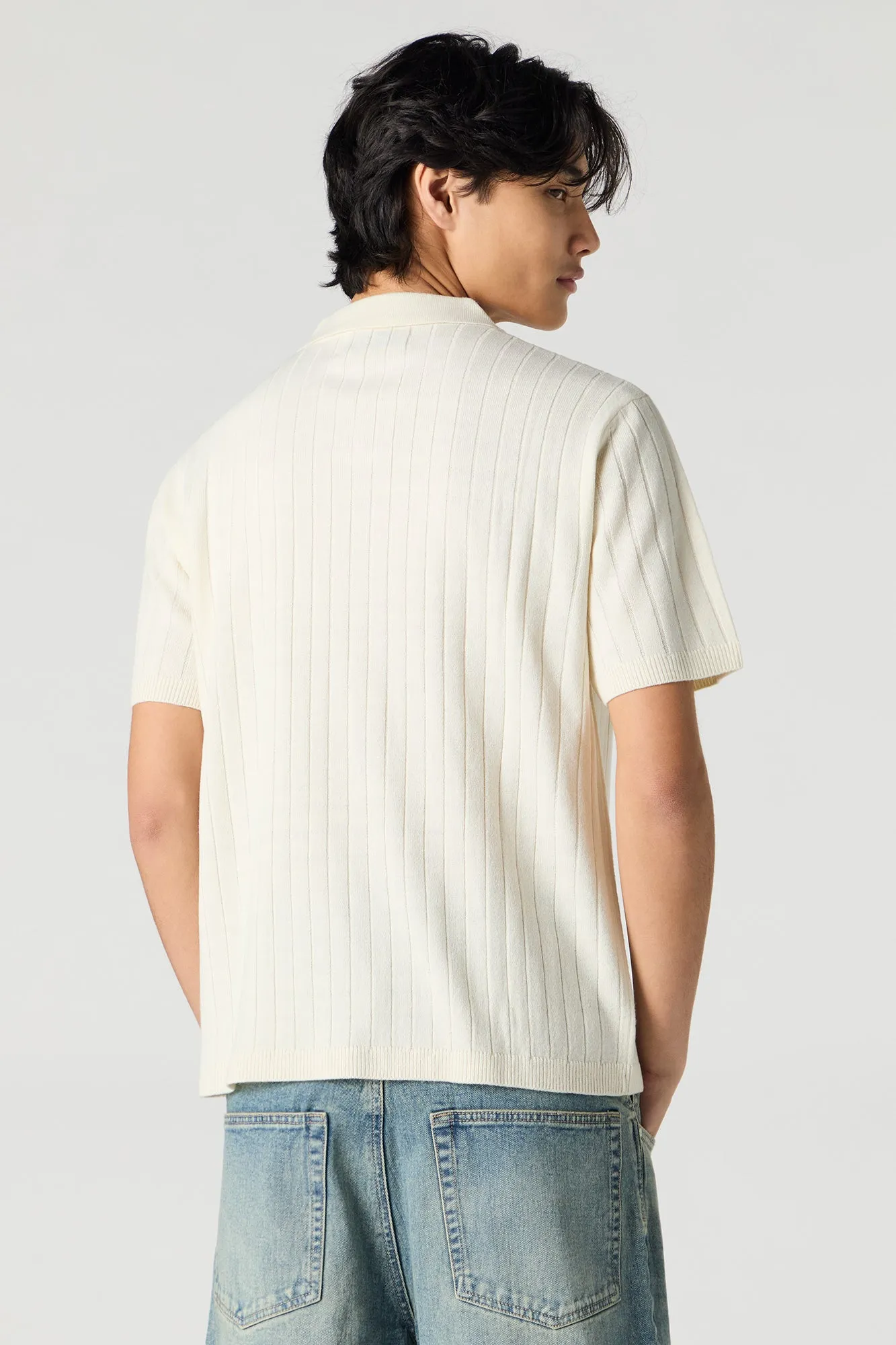 Wide Ribbed Polo