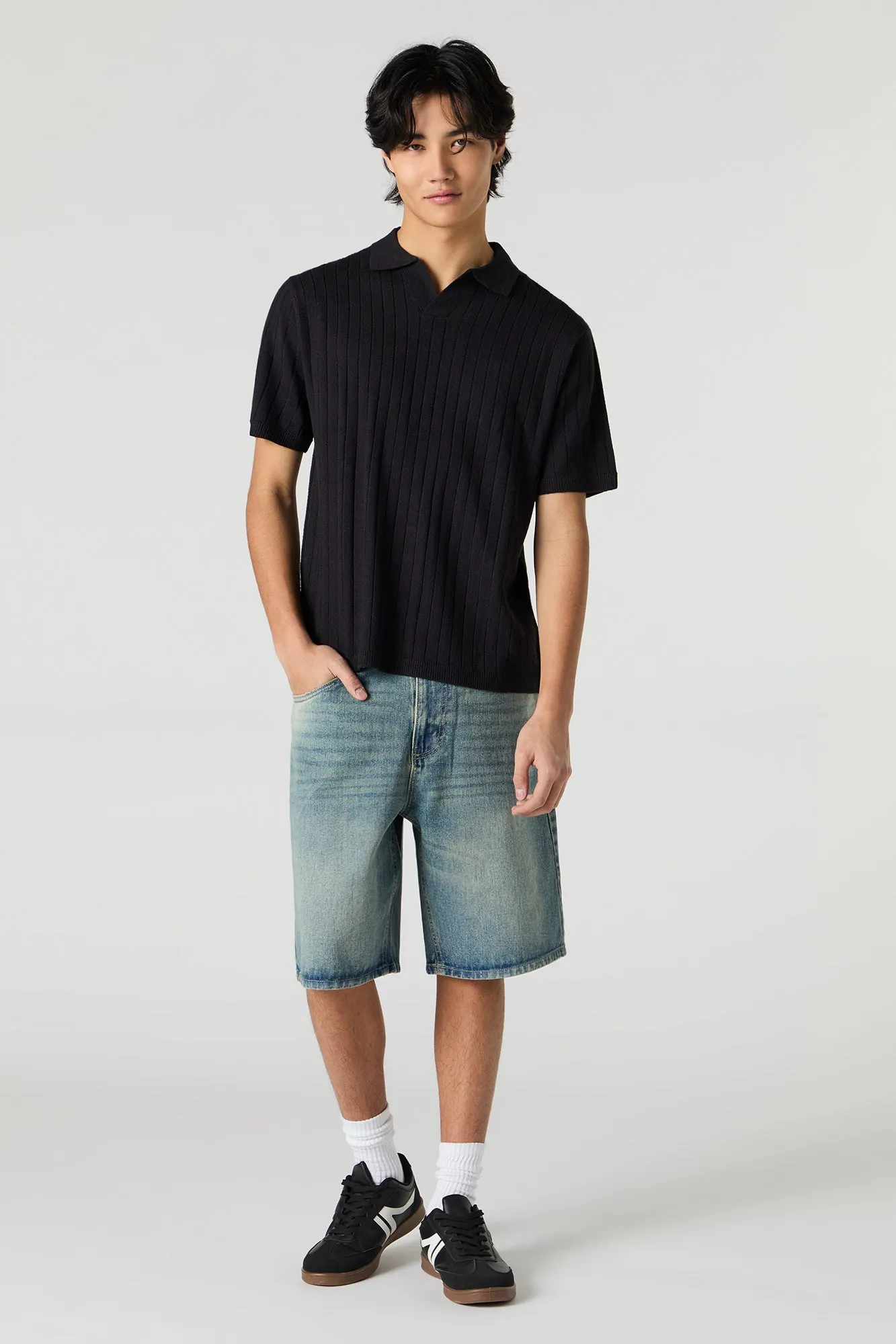 Wide Ribbed Polo