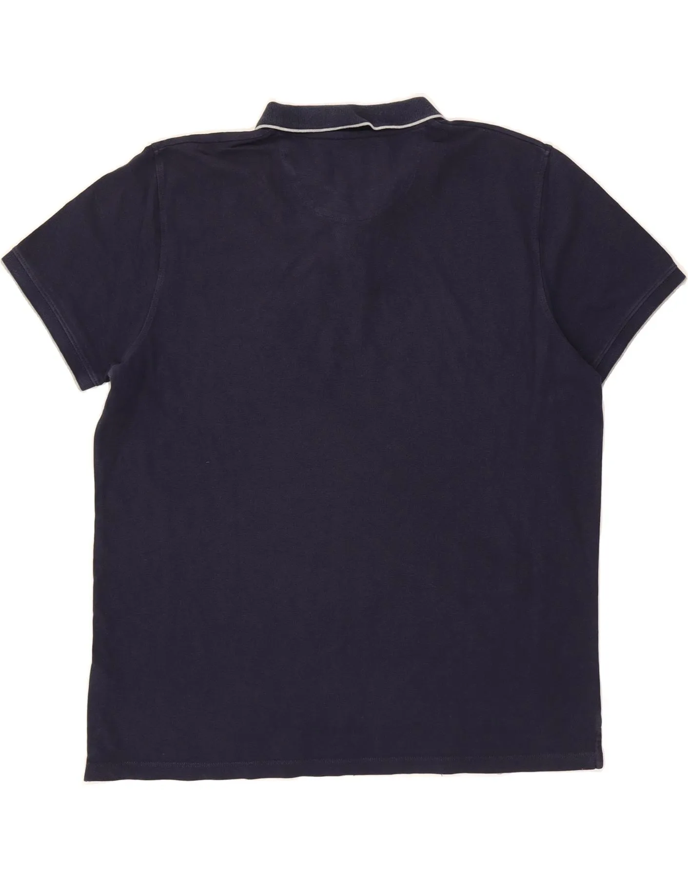 WRANGLER Mens Polo Shirt 2XL Navy Blue Cotton