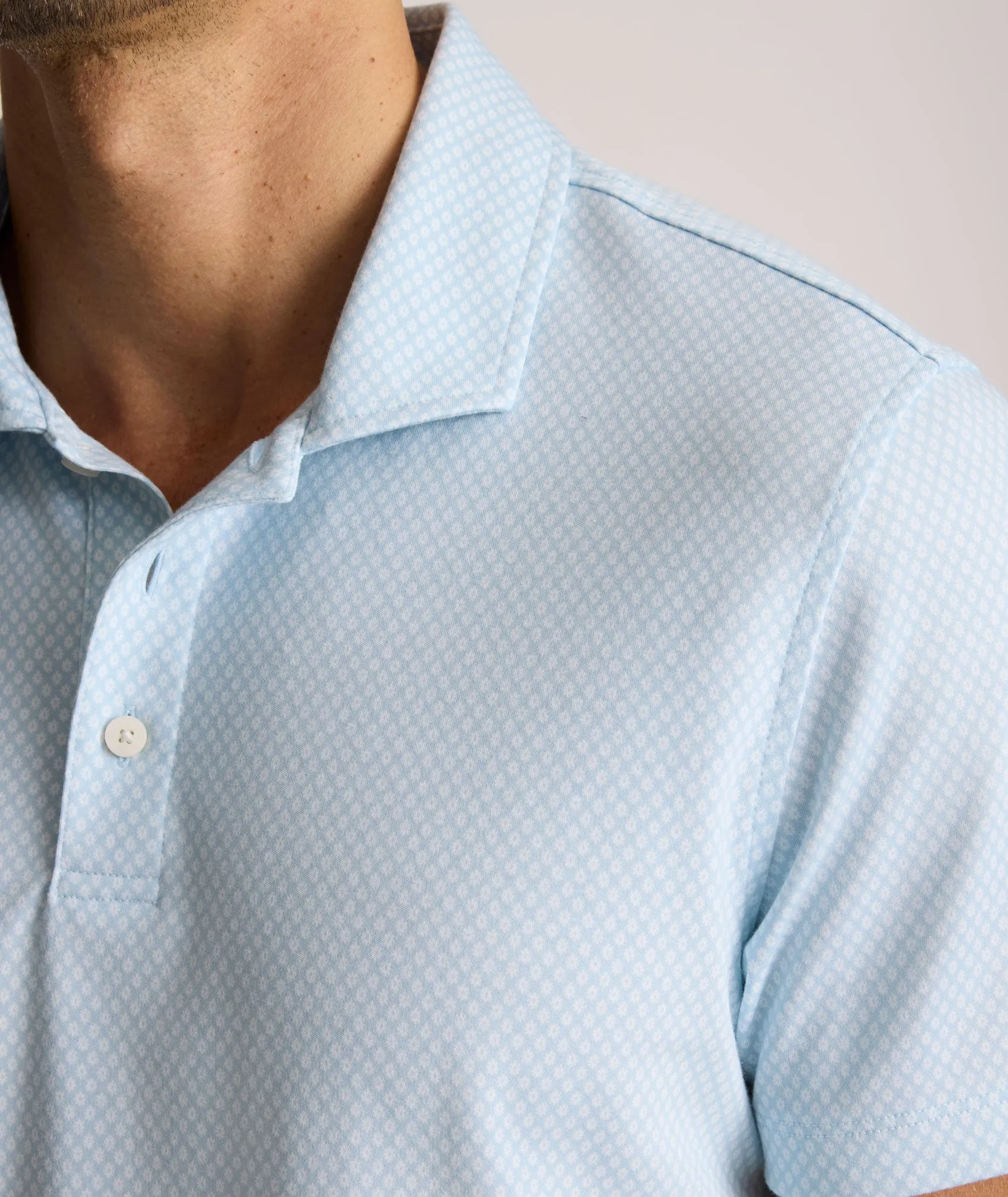 Wrinkle-Free Printed Damaschino Polo
