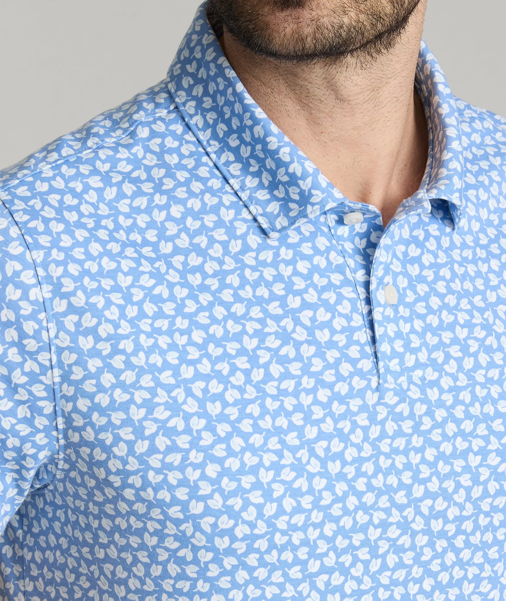Wrinkle-Free Printed Damaschino Polo