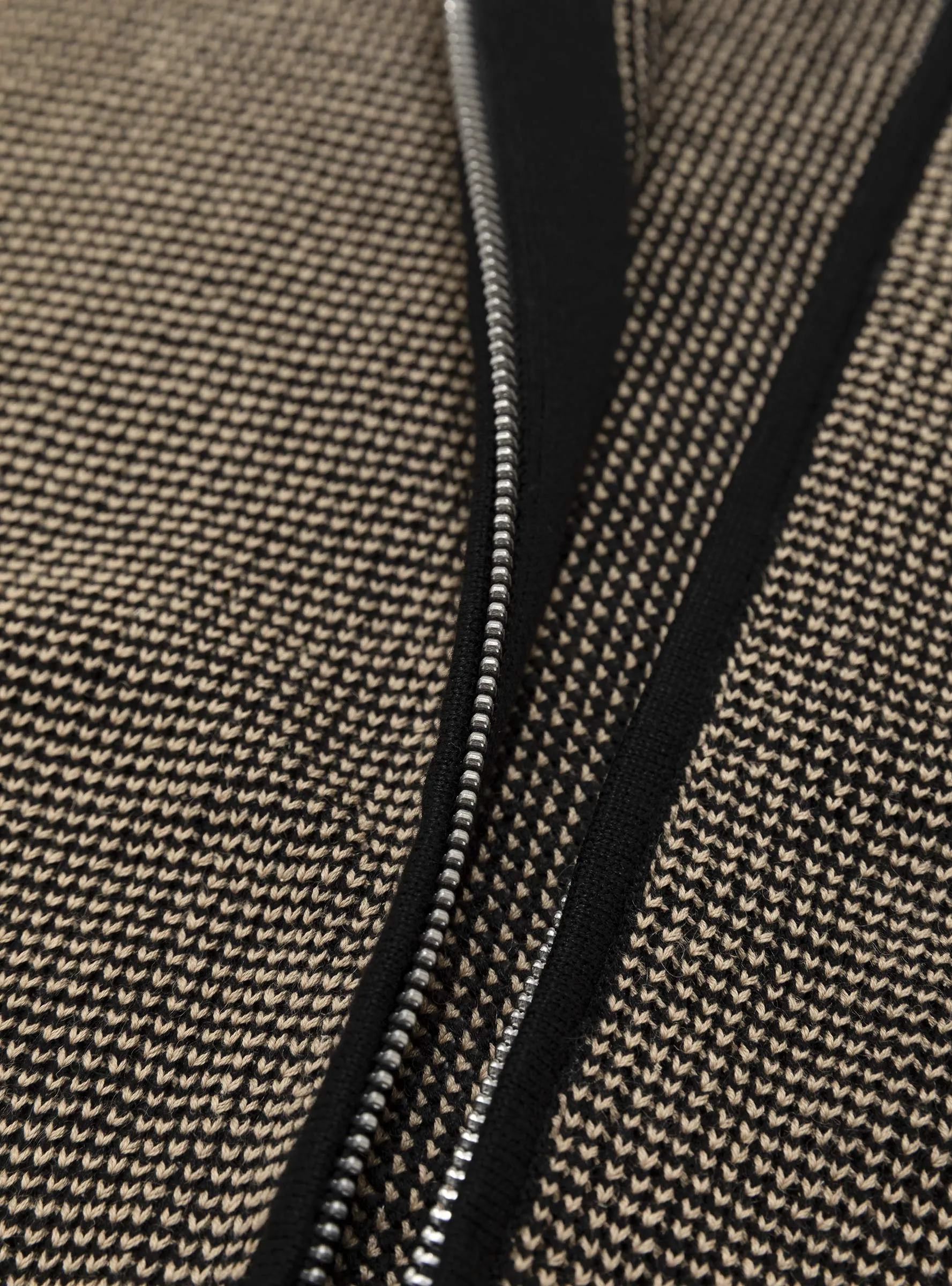 Zip Knit Polo Black